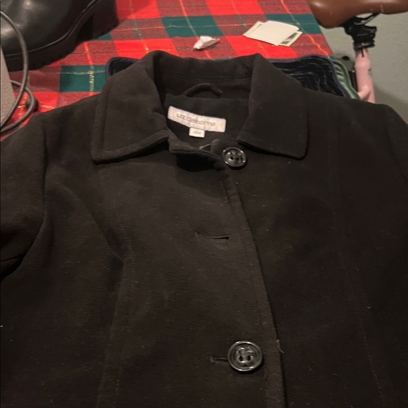 Liz Claiborne Classic Black Pea Coat - Picture 10 of 11